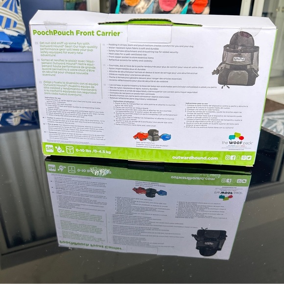 Outward Hound PoochPouch Carrier in Gray and Green - Picture 2 of 2